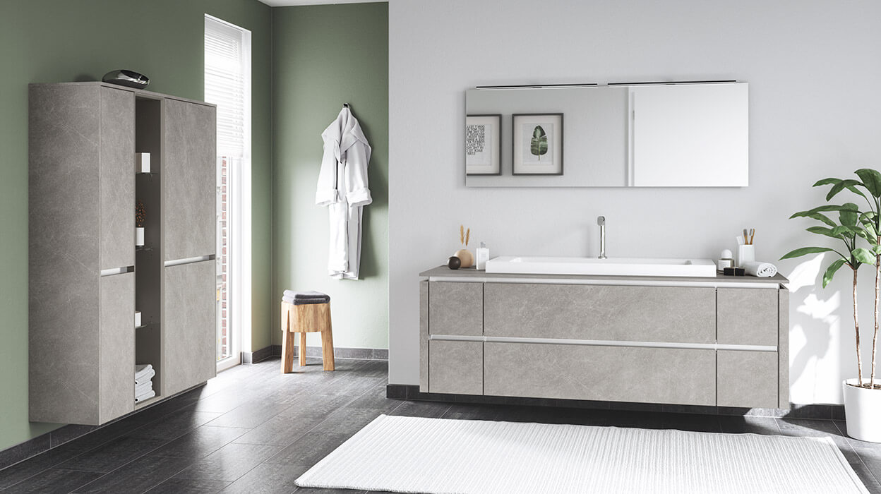 nobilia stoneart badezimmer grau modern