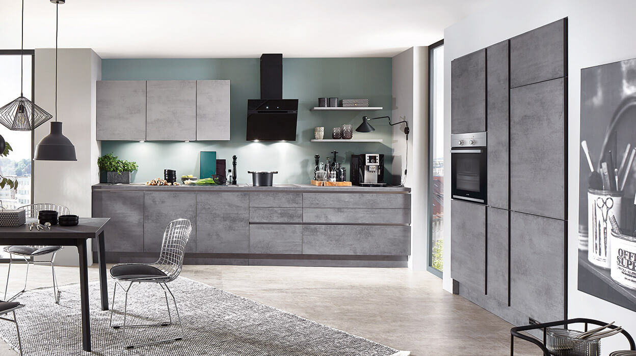 nobilia kitchen grau grey modern