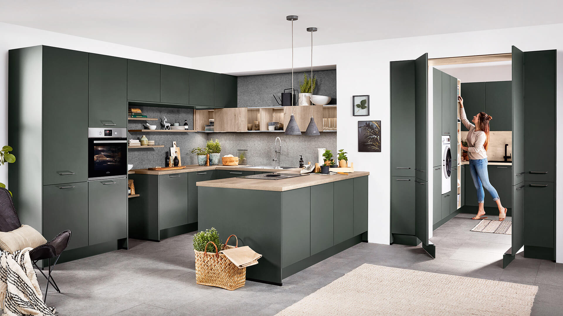 easytouch nobilia kitchen green